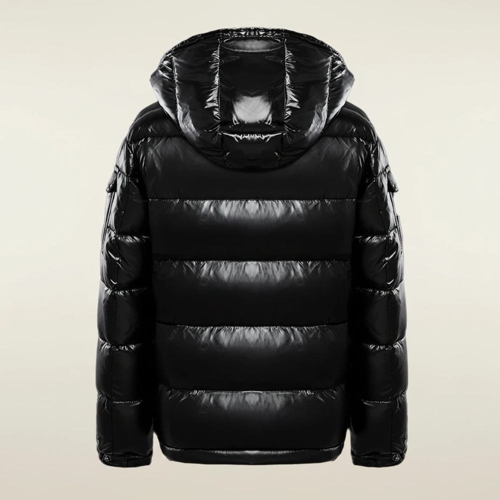 Men's Black Puffer Jacket - Picture 2 of 4